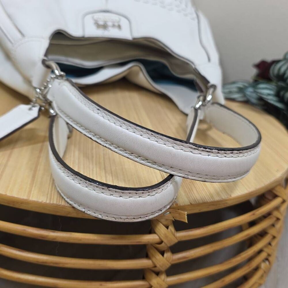 Coach Madison Maggie Woven Leather Shoulder Bag A1369-23385 with Matching Wallet - Picture 10 of 16
